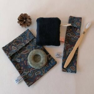 kit de salle de bain aborigène bleu