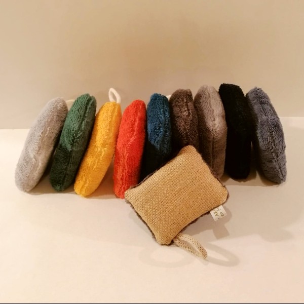 toutes les éponges en bambou ou bambou et toile de jute