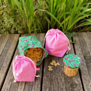 lot de 3 sacs à vrac rose - mon filet m'emballe
