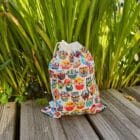 le sac étanche en coton enduit rouge