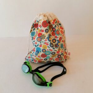 mon filet m'emballe - sac étanche en toile enduite fleuri