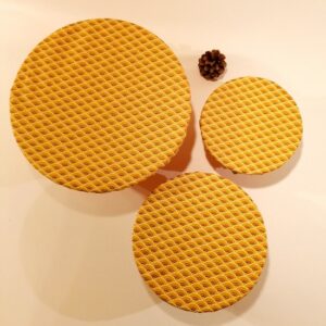 lot de 3 charlottes à plats de couleur ocre