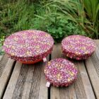 lot de 3 charlottes couvre plat rose