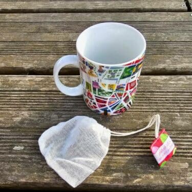 le sachet de thé en coton réutilisable