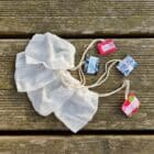 le sachet de thé en coton réutilisable